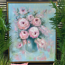 Load image into Gallery viewer, Pink Florals In Gold Frame
