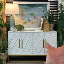 Load image into Gallery viewer, 50" White &amp; Gold Cabinet
