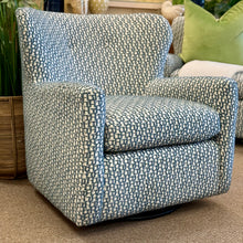 Load image into Gallery viewer, Blue &amp; Ivory Swivel Glider
