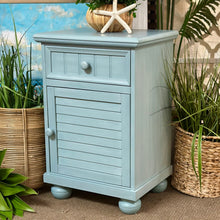 Load image into Gallery viewer, Powder Blue Shutter Nightstand
