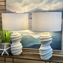Load image into Gallery viewer, White Ceramic Spiral Lamp
