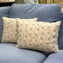 Load image into Gallery viewer, Beige &amp; Blue Coral Designer Lumbar
