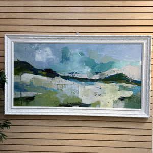 Framed Green/Blue Abstract