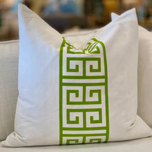 Load image into Gallery viewer, Lime Green Pattern Down Pillow
