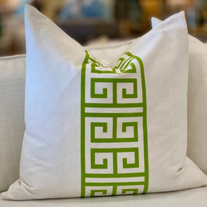 Lime Green Pattern Down Pillow