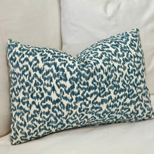 Load image into Gallery viewer, Blue/White Squiggly Designer Lumbar

