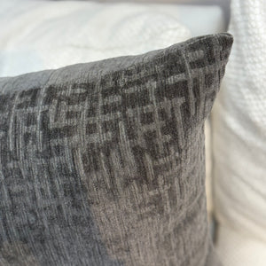 Grey Abstract Pattern Pillow