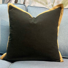 Load image into Gallery viewer, Black Down Pillow Jute Trim
