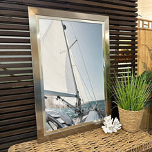 Load image into Gallery viewer, Silver Framed Sailboat Art
