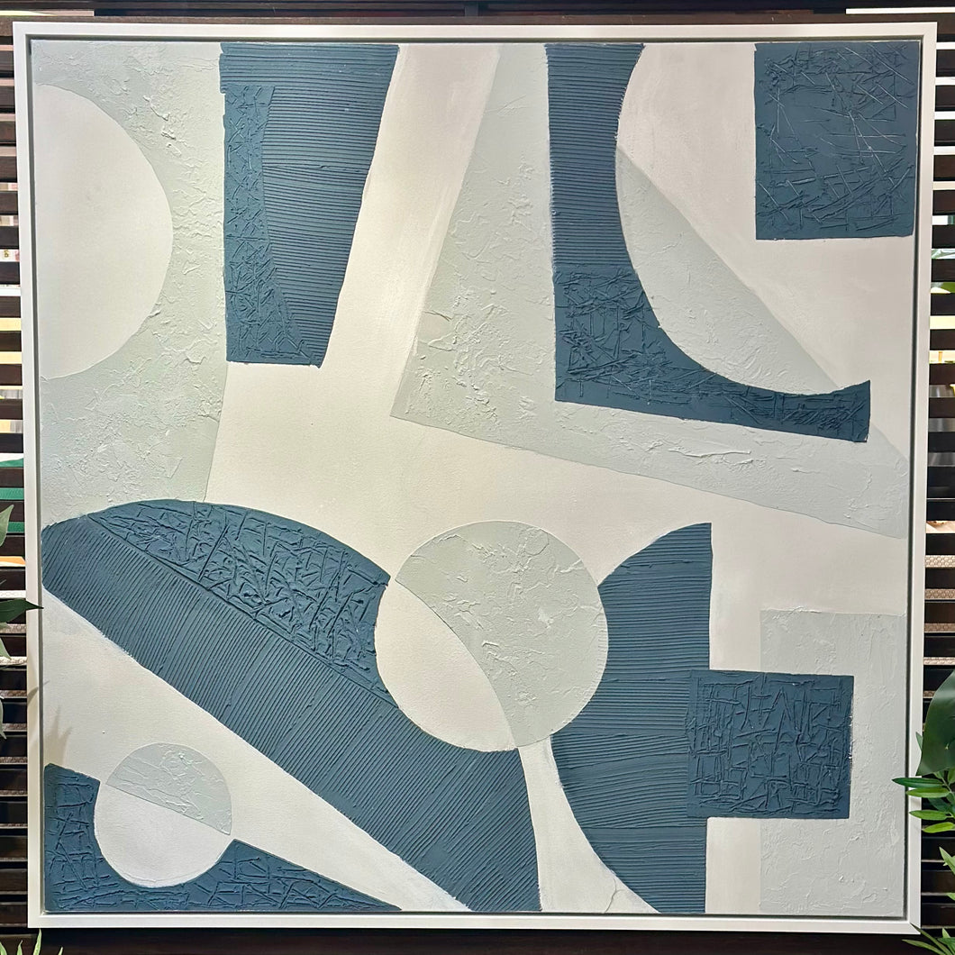 Blue/White Modern Abstract