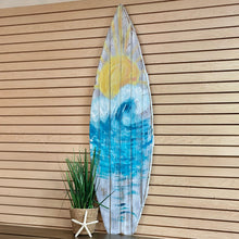 Load image into Gallery viewer, Wooden Surfboard Wave Art
