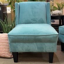Load image into Gallery viewer, Haverty&#39;s Aqua Slipper Chair
