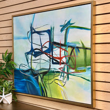 Load image into Gallery viewer, Blue &amp; Green Hand Painted Abstract
