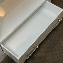 Load image into Gallery viewer, Designer White Lacquer Bedside Table
