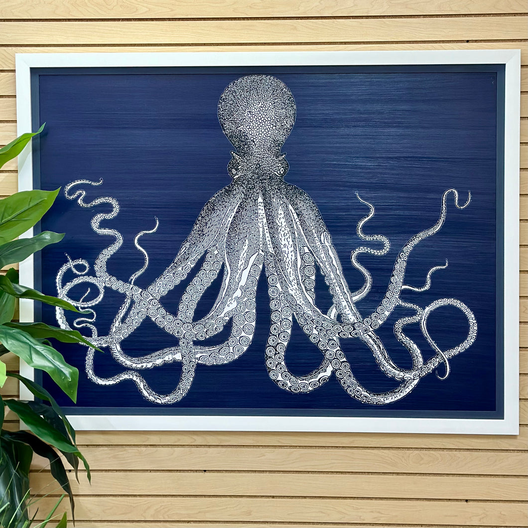 'Octopus On Navy' Fine Art Giclee