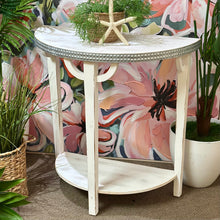 Load image into Gallery viewer, White &amp; Metal Demilune
