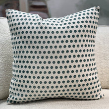Load image into Gallery viewer, Teal Dotted Pillow
