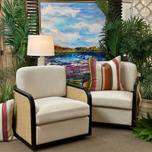 Load image into Gallery viewer, Cane/Black Swivel Chair
