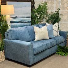 Load image into Gallery viewer, Medium Blue Sleeper Sofa
