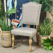 Load image into Gallery viewer, Nailhead Grey  Dining Chair
