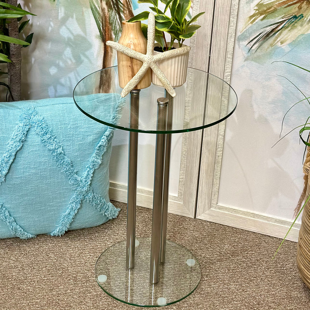 SM Round Glass Side Table