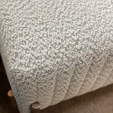 Load image into Gallery viewer, White/Brass Square Ottoman
