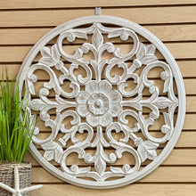 Load image into Gallery viewer, Carved White Wooden Wall Art
