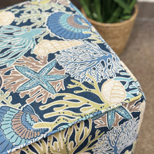 Load image into Gallery viewer, Coastal Motif Ottoman
