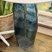 Load image into Gallery viewer, Blue Geometric Glass Lamp
