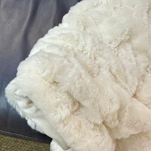 Ivory Furry Throw