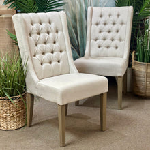 Load image into Gallery viewer, Beige Tufted Dining Chair
