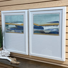 Load image into Gallery viewer, Blue Abstract Framed Diptych
