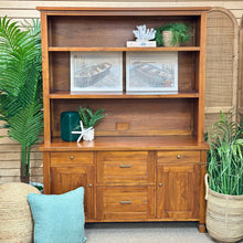 Load image into Gallery viewer, Crate &amp; Barrel Teak Office Hutch
