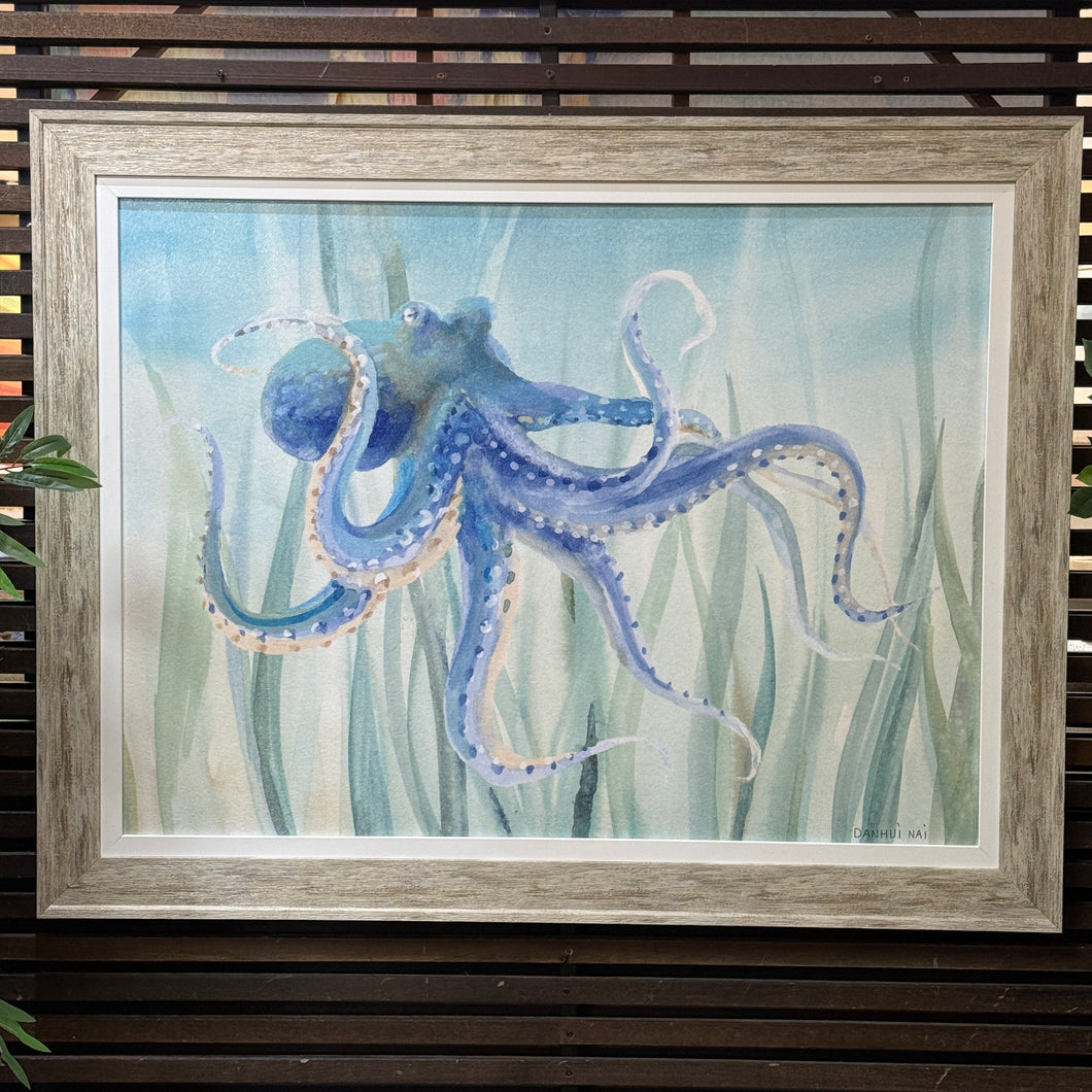 Blue Octopus Giclee Art