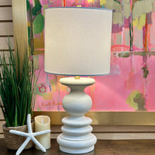 Load image into Gallery viewer, White Resin Table Lamp
