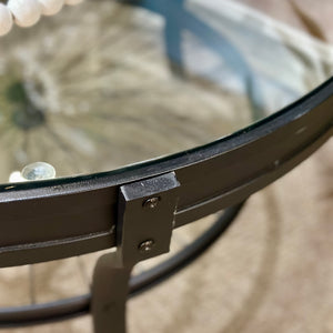 Glass Top Round Coffee Table