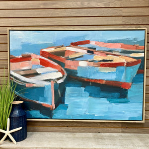 Blue/Red Boat Art