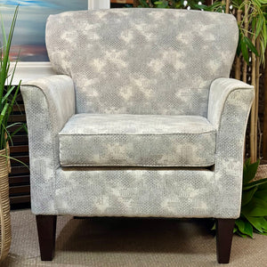 Grey Abstract Wedge Arm Chair