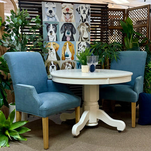 White Pedestal Dining Table