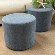 Load image into Gallery viewer, Blue Ottoman

