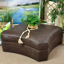 Load image into Gallery viewer, LG Faux Leather Ottoman
