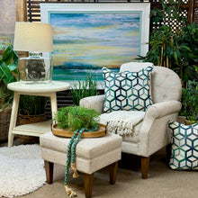 Load image into Gallery viewer, Wheat Tufted Chair &amp; Ottoman
