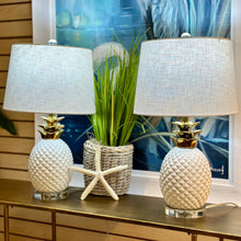 Load image into Gallery viewer, White Ceramic Pineapple Lamp
