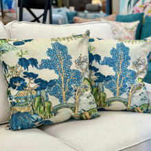 Load image into Gallery viewer, Blue Chinoiserie Pillow
