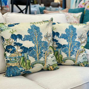 Blue Chinoiserie Pillow