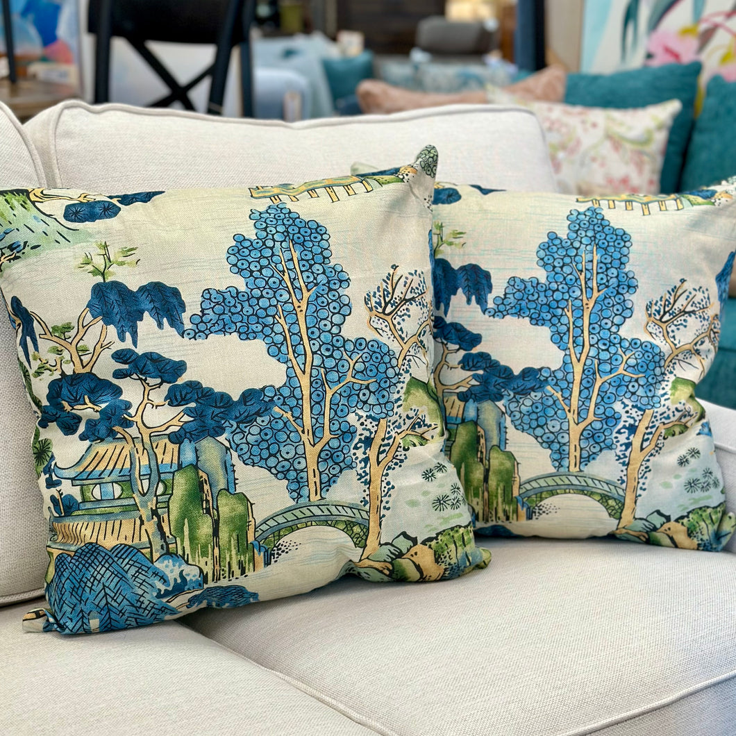Blue Chinoiserie Pillow