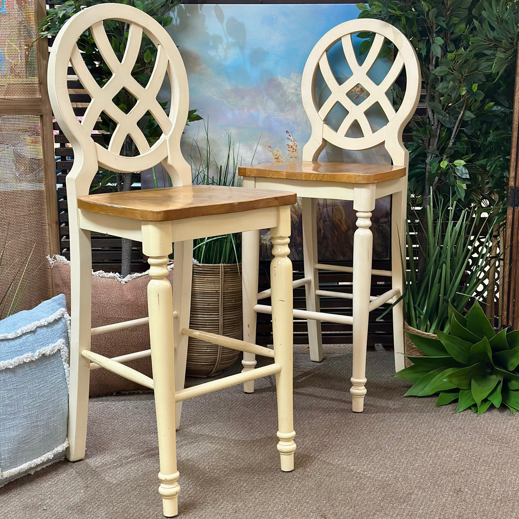 Set/2 Two Tone Barstools