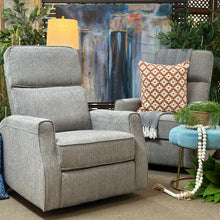 Load image into Gallery viewer, Grey Swivel Gliding Recliner
