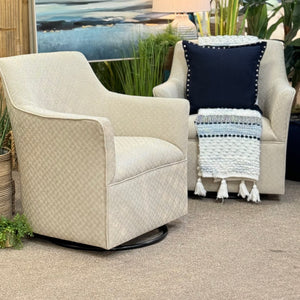 Ivory Greek Key Swivel Glider