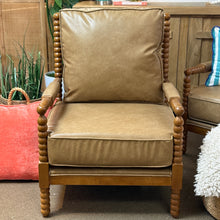 Load image into Gallery viewer, Vegan Leather Spindle Chair
